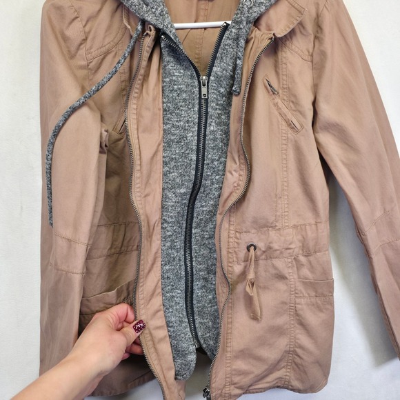 2Sable Jacket Womens M Brown Heathered Gray Minimalist Outdoor Utility Shacket - Picture 11 of 16